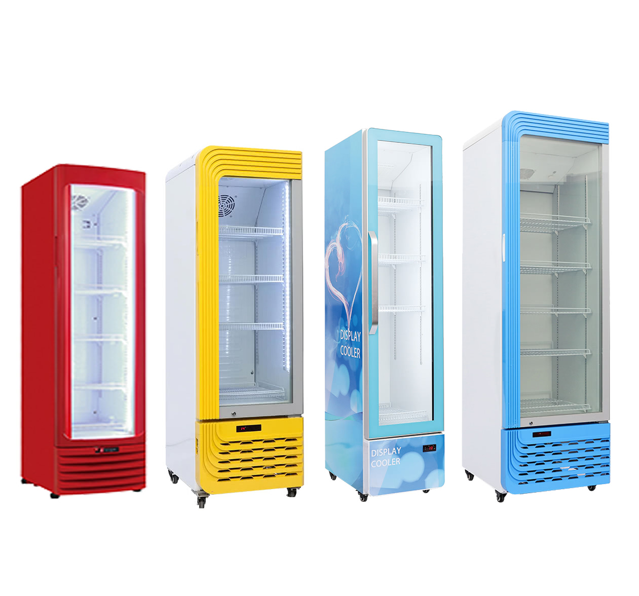 glass door storage refrigerator
